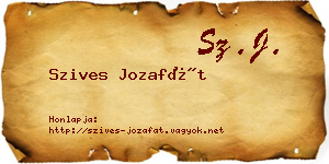 Szives Jozafát névjegykártya